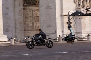 Tom Cruise on the set of MISSION: IMPOSSIBLE - FALLOUT from Paramount Pictures.