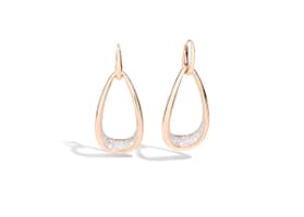 FANTINA earrings in rose gold with diamonds by Pomellato